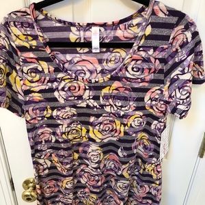 Classic T LuLaRoe stripes n roses